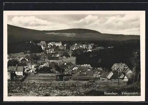 AK Braunlage, Villenviertel aus der Vogelschau