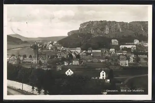 AK Gerolstein, Ortsansicht mit Blick zur Munterley