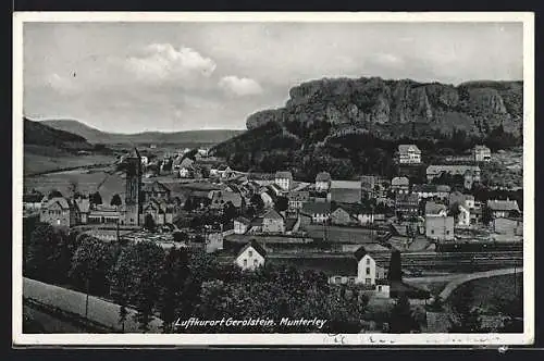 AK Gerolstein, Munterley, Ortsansicht mit Kirche