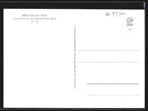 AK Königsfeld /Schw., Marie Heuser Heum