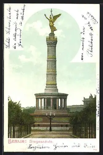 AK Berlin-Tiergarten, An der Siegessäule