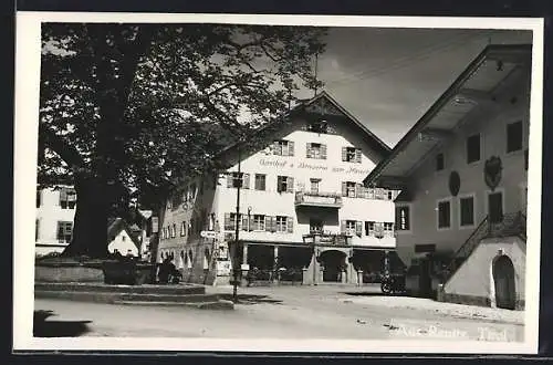 AK Reutte /Tirol, Gasthof & Brauerei zum Hirsch