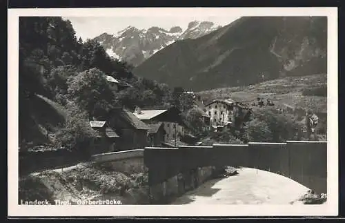 AK Landeck, Blick zur Gerberbrücke