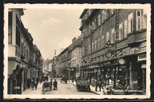 AK Wiener Neustadt, Blick in die Wienerstrasse