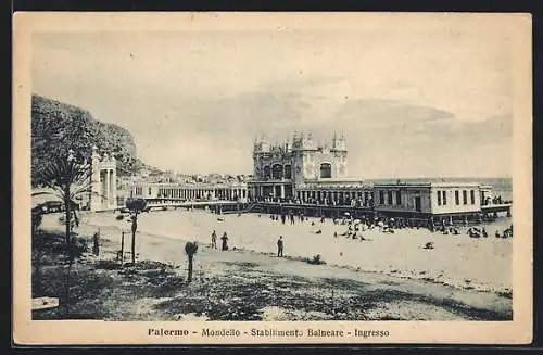 AK Palermo-Mondello, Stabilimento Balneare, Ingresso