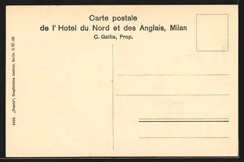 AK Milan, Restaurant de l`Hotel du Nord et des Anglais