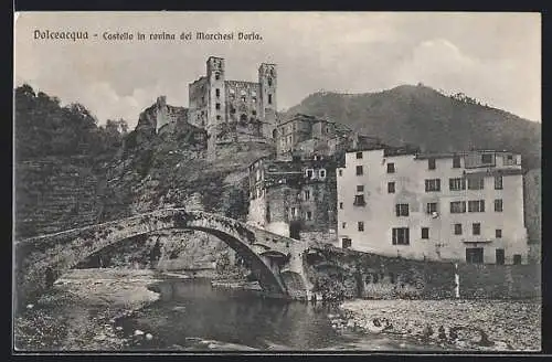 AK Dolceacqua, Castello in romina dei Marchesi Doria