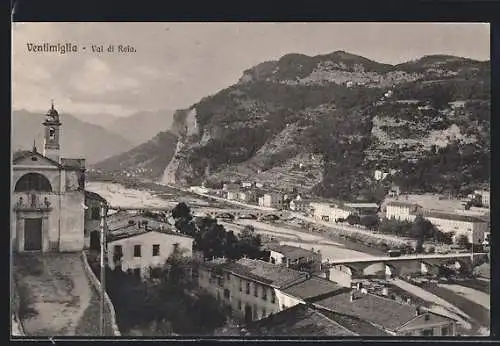 AK Ventimiglia, Val di Roja mit Kirche