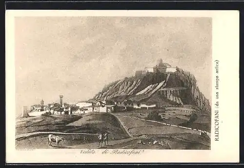 Künstler-AK Radicofani, Panorama
