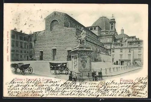 AK Firenze, Chiesa e Piazza di S. Lorenzo