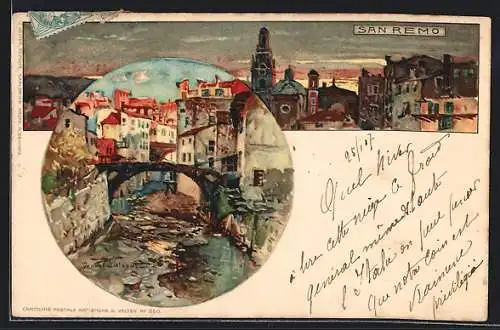 Künstler-AK Manuel Wielandt: San Remo, Ortsansicht