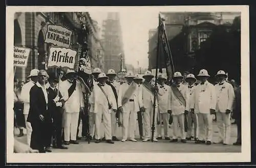 AK Wien, X. Dt. Sängerbundesfest, Festzug, Gruppe Afrika