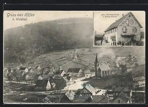 AK Höfen /Wildbad, Gemischtwarengeschäft von Georg Rohrer