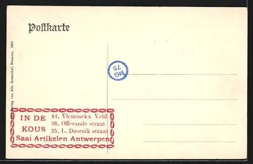 AK Vegesack, Hartmannstift mit Strasse nach Fähr