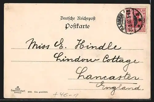 AK Barmen, Alter Markt mit Hotel Reichshof und Strassenbahn