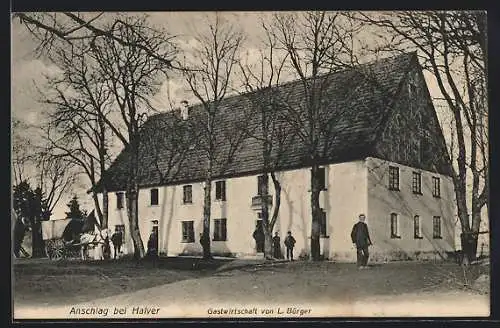 AK Anschlag bei Halver, Gastwirtschaft von L. Bürger
