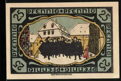 Notgeld Pössneck, 25 Pfennig, Kurrende, Wappen