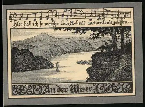 Notgeld Hannov.-Münden, 125 Pfennig, An der Weser