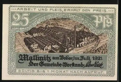 Notgeld Mallmitz am Bober 1921, Stammschloss, Dampfer Die Möwe, Nikol Burggraf Zv. Dohna Mallmitz