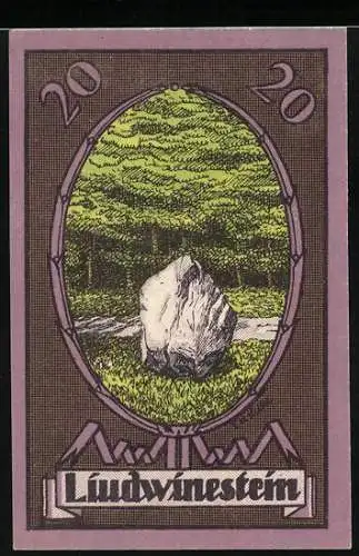 Notgeld Koberg, 20 Pfennig, Liudwinestein