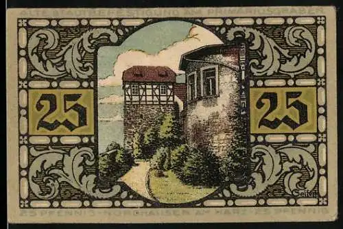Notgeld Nordhausen am Harz1921, 25 Pfennig, Ritter Der Riese