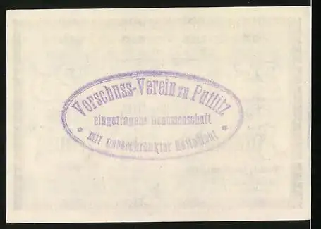 Notgeld Putlitz 1918, 25 Pfennig, Vorschuss-Verein zu Putlitz