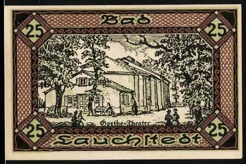 Notgeld Bad Lauchstedt 1919, 25 Pfennig, Das Goethe-Theater