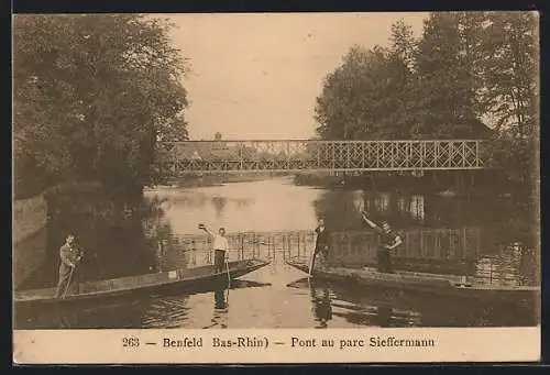 AK Benfeld /Bas-Rhin, Pont au parc Sieffermann
