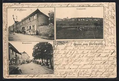 AK Ittersweiler, Postagentur, Hauptstrasse, Ortsansicht