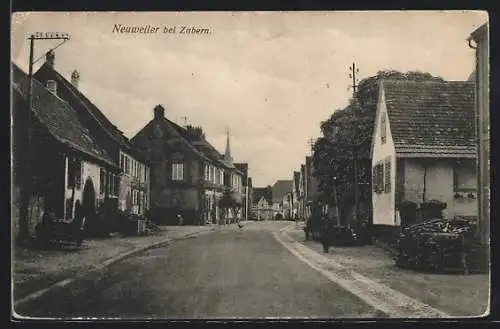 AK Neuweiler bei Zabern, Strassenpartie im Ort