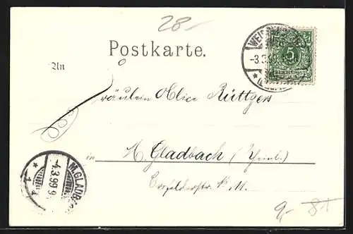 AK Weissenburg, Rathaus, Postgebäude, Stiftskirche