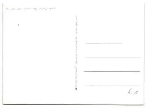 3D-AK Holy Spirit and sacred Heart, Jesus mit heiligem Geist und Herz