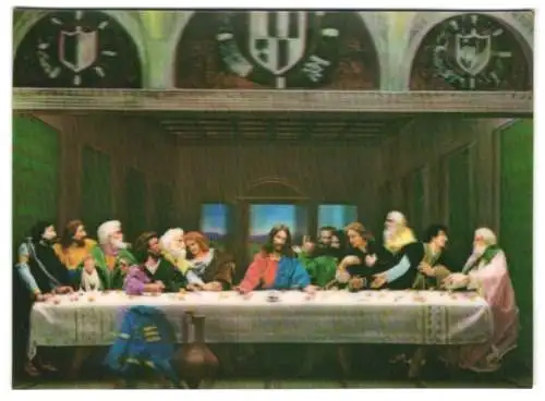 3D-AK Das letzte Abendmahl mit Jesus in der Mitte