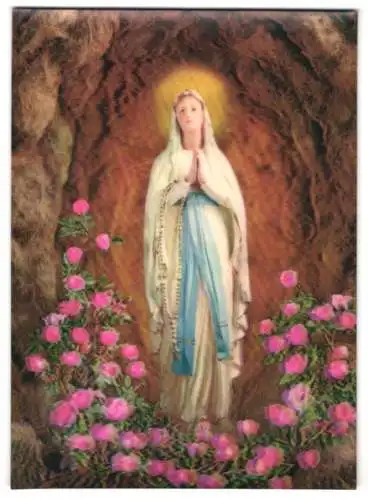 3D-AK Virgin of Lourdes, Mariendarstellung