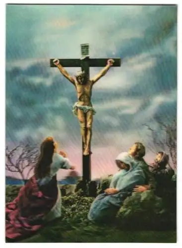 3D-AK Christus am Kreuz