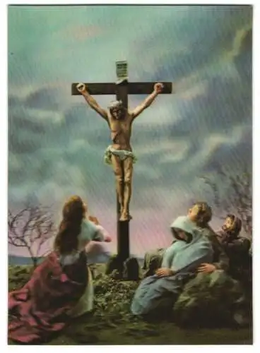 3D-AK Jesus Christus am Kreuz