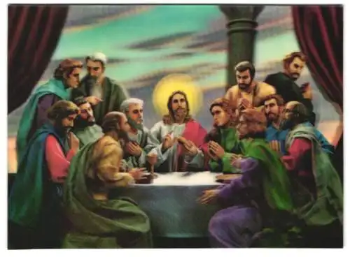 3D-AK Jesus am Tisch mit seinen Jüngern