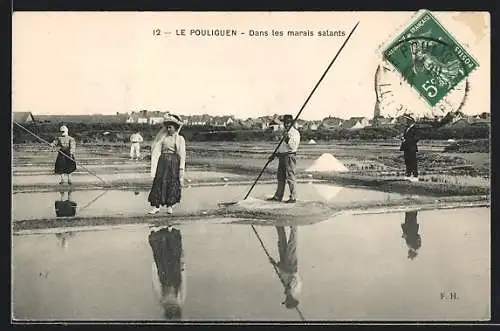 AK Le Pouliguen, Dans les marais salants