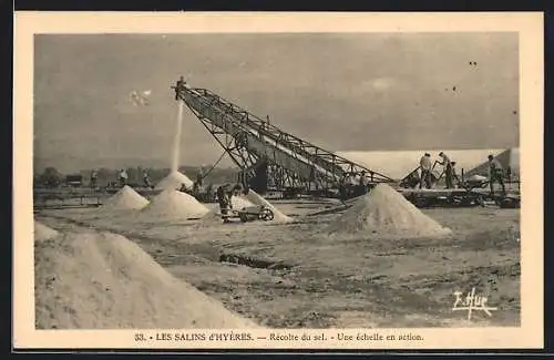 AK Les Salins d`Hyères, Récolte du sel, Salzbergwerk