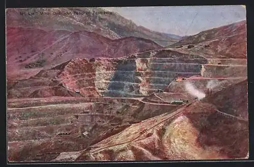 AK Tasmania, Mt. Lyell Mine, Open-cut Benches