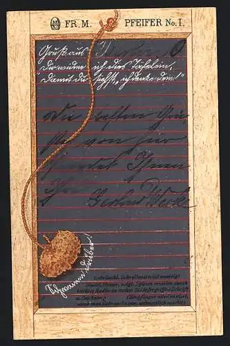 Künstler-AK Beschriebene Tafel mit Schwamm