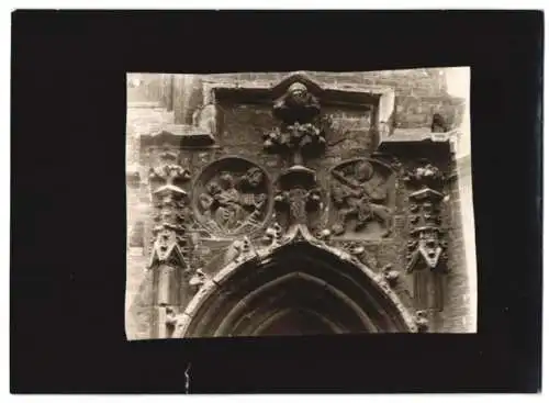 Fotografie W. Apel, Berlin, Ansicht Frankfurt / Oder, St. Marien Portal