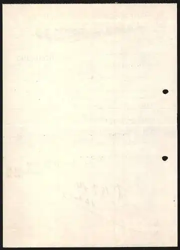 Rechnung Oeflingen 1934, Firma F. Herose & Co., Gesamtansicht des Fabrikgeländes und eine Schutzmarke