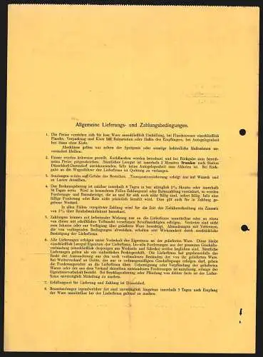 Rechnung Düsseldorf 1940, Hoosemans & Co. Nachf., Westindische Curacao Gesellschaft, Ansichten zweier Betriebe