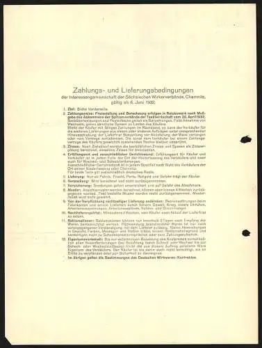 Rechnung Oberlungwitz 1933, Robert Götze AG, Strumpfwaren-Fabrik, Viererlei Werksansichten