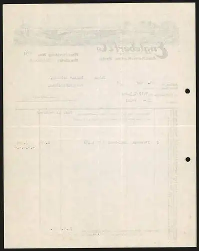 Rechnung Aachen-Rothe Erde 1935, Firma Englebert & Co. GmbH, Gesamtansicht der Fabrikanlagen