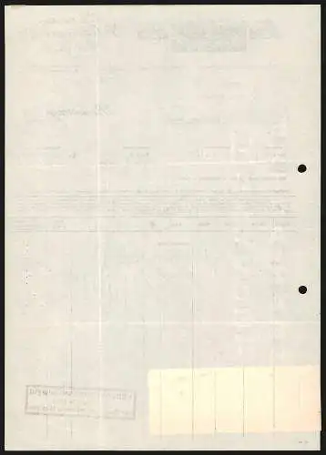 Rechnung Radolfzell 1935, J. Schiesser AG, Trikotfabriken, Hauptwerk und Filialen in Stockach und Engen