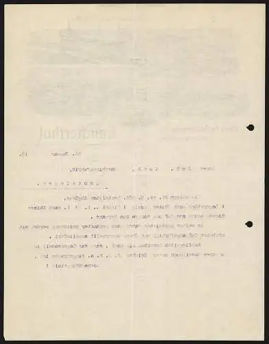 Rechnung Laucherthal 1910, Fürstl. Hohenzollernsche Hüttenverwaltung, Hauptwerk und Werke in Immendingen & Hammerau