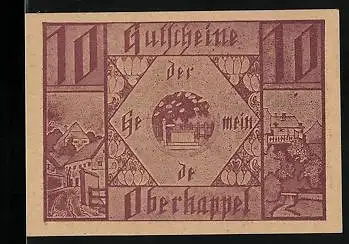 Notgeld Oberkappel 1920, 10 Heller, Ortspartien, Ornamente