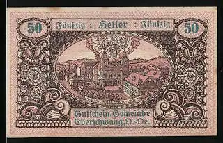 Notgeld Eberschwang 1920, 50 Heller, Wallfahrtskirche, Ornamente